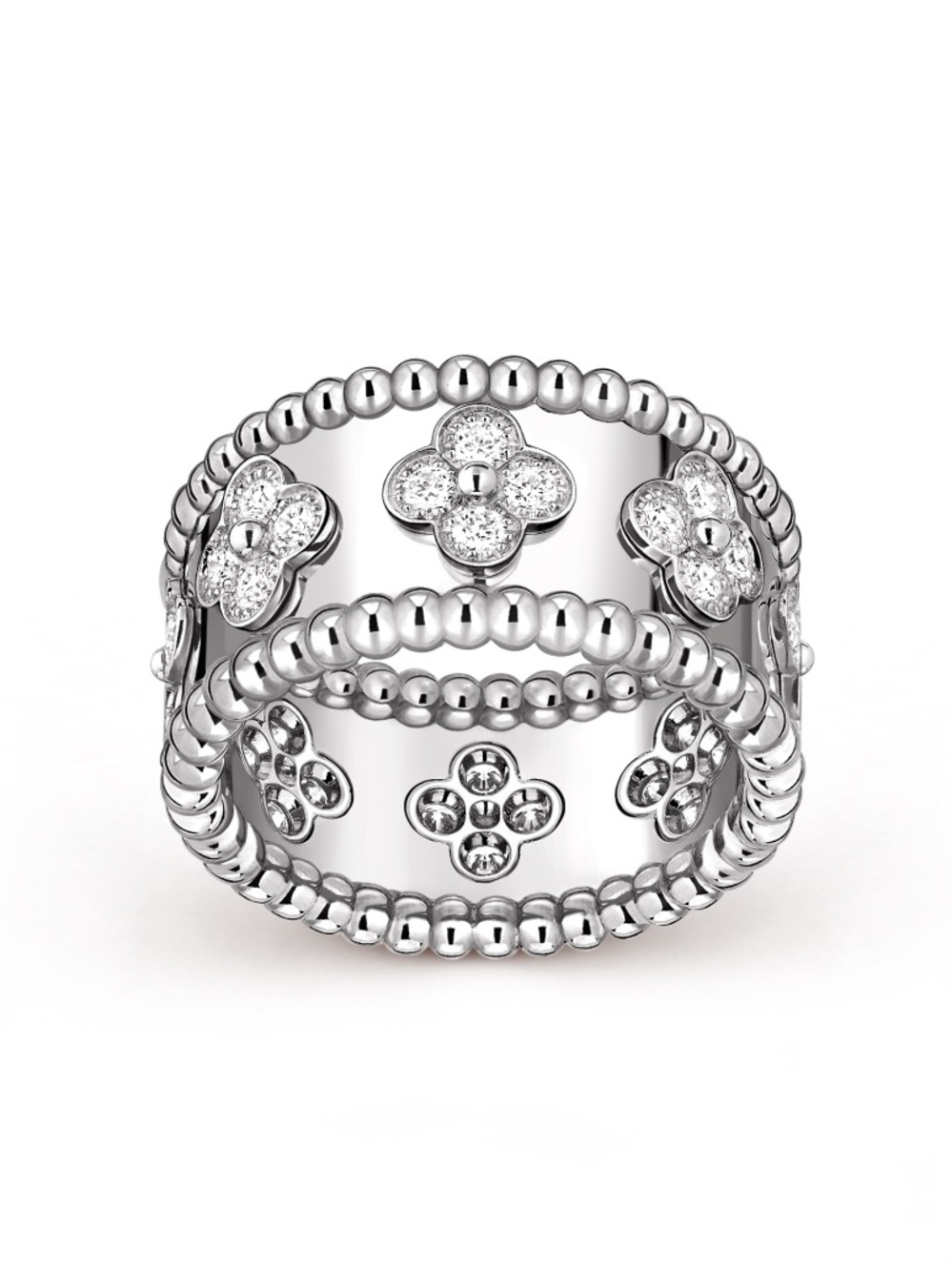 18k Gold Clover Band
